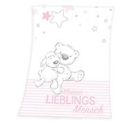Herding Baby Favourite Person Microfibre Fleece Blanket, 75 x 100 cm, Polyester, Pink