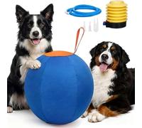 Herding Ball for Dogs, 3 Size Inflatable Herding Balls for Border Collies, Durable Oxford Cover and Pump Included for Outdoor Interactive Play (Small)