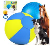 Herding Ball for Dogs and Horses - 18" Jolly Ball for Dogs, Agility Training Equipment, Herding for Australian/German Shepherd, Improved Bite-Resistant, Reinforced Sewing Dog Toys - Blue&Yellow（New）