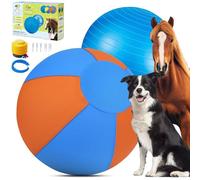 Herding Ball for Dogs and Horses - 18" Jolly Ball for Dogs, Agility Training Equipment, Herding for Australian/German Shepherd, Improved Bite-Resistant, Reinforced Sewing Dog Toys - Blue&Orange Medium