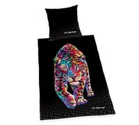 Herding Bedding Set, Cotton, Black, 80 x 80 cm, 155 x 220 cm