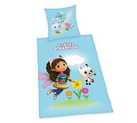 Herding Bedding set Gabby's Dollhouse, Pillowcase 70 x 90 cm, Duvet cover 140 x 200 cm, With smooth zipper, Cotton