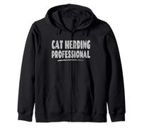Herding Cats Joke - Funny Cat Herding Professional Zip Hoodie