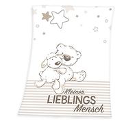 Herding Fynn Baby Blanket, Lieblingsmensch Motif, 75 x 100 cm, Microfiber Fleece, White