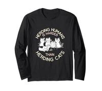 Herding Humans is Harder Than Herding Cats Vet Receptionists Long Sleeve T-Shirt