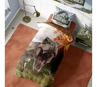 Herding Jurassic Duvet Cover - T Rex Design - Official Reversible Bedding Set - Single Duvet Cover and Pillowcase Set