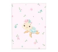 Herding Little Turtle Microfibre Fleece Blanket, Size 75 x 100 cm, 100% Polyester
