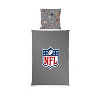 Herding NFL Bed Linen Reversible Design 80 x 80 cm + 135 x 200 cm with Zip 100% Cotton/Renforcé Grey