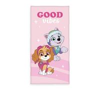 Herding Paw Patrol Bath Towel, Approx. 70 x 140 cm, 100% Cotton/Velour, Pink