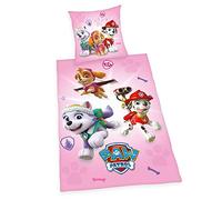 Herding PAW PATROL Bedding Set, Reversible Motif, Duvet Cover 135 x 200 cm, Pillow Case 80 x 80 cm, Cotton/Renforcé
