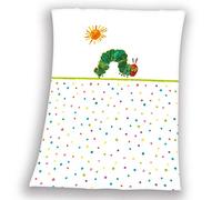 Herding The Very Hungry Caterpillar Baby Blanket, 75 x 100cm, Soft Polyester, White