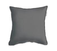 Herding Tom Tailor Two-Tone Solid Colors Moody Grey, 40 x 40 cm, 100% Baumwolle/Satin, mit Doppelnaht, Farbiger Paspel am Kissen und Markenreißverschluss