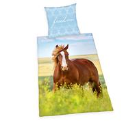 Herding YOUNG COLLECTION Bedding Set, Reversible Motif Horse, Duvet Cover 140 x 200 cm, Pillow Case 70 x 90 cm, Cotton/Renforcé