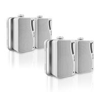 Herdio 3.5 Inch Passive Outdoor Speakers Wired Waterproof Wall Mount Speakers with 400W Superior Sound, All-Weather Durability, for Home Patio Garden Marine Boat Garage Indoor,4-Pack White