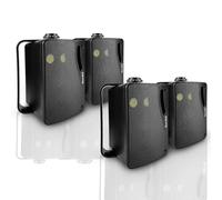 Herdio 3.5 Inch Passive Outdoor Speakers Wired Waterproof Wall Mount Speakers with 400W Superior Sound, All-Weather Durability, for Home Patio Garden Marine Boat Garage Indoor,4-Pack Balck