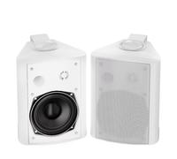 Herdio 5.25 Inches 300 Watts Bluetooth Outdoor Speakers with Superior Dome Tweeter ALL Weather Wired Wall Mount System,White