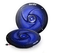 Herdio 6.5 Inch 240W Waterproof Marine Speakers - 2 Way Weather Resistant with LED Lights, and Low Profile Slim Style for Ooutdoor Boat，RV（Black