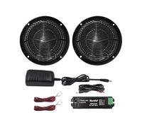 Herdio 6.5 Inches 120 Watts 2-Way Waterproof Marine Ceiling Speakers Perfect for Kitchen Home Tub Bathroom Outdoor (Black)