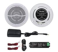 Herdio 6.5 Inches 120 Watts Waterproof Bluetooth Marine Speakers Ceiling Speakers Perfect for Kitchen Home Tub Bathroom Outdoor (White)