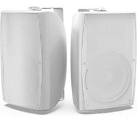 Herdio 8 Inch 600W Outdoor Speakers Passive Waterproof Wired with Powerful Bass, Wall Mount Durable Loud Sound System | Ideal for Large Spaces: Commercial Areas, Spacious Backyards, Auditorium (White)