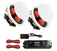 Herdio 8 Inch Bluetooth Ceiling Speakers Max Power 480 Watts 2 Way Flush Mount in Wall Speaker Great for Bathroom, Kitchen,Living Room,Office(1 Pair)