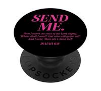 Here Am I Send Me Isaiah 6:8 Christian Bible Verse Men Women PopSockets Adhesive PopGrip