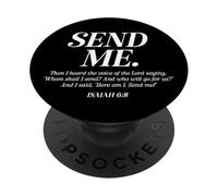 Here Am I Send Me Isaiah 6:8 Christian Bible Verse Men Women PopSockets Adhesive PopGrip