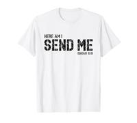 Here am I Send me Mission Travel The World Vintage Christian Value Graphic T-Shirt