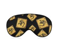Here Be Dragons Road Sign Blackout Sleep Mask for Side Sleeper Soft Covers for Travel Essentials Nap