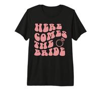 Here Come The Bride Party Retro Groovy Bachelorette Matching Premium T-Shirt