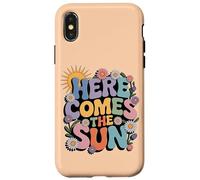 Here Comes Sun Retro Flower Spring Happy Summer Case for iPhone X/XS