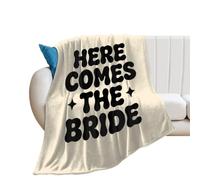 Here Comes The Bride Throw Blanket Soft Flannel Bed Blankets