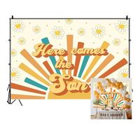 Here Comes The Son Baby Shower Backdrops for Photoshoot, Boho Sun Sunshine Picture Party Decorations Wall Backdrop for Photography Decor Banner, Photographic Studio Photo Backgrounds 7X5 FT