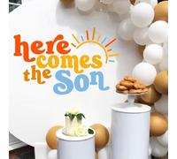 Here Comes The Son Decal Sign for Backdrop (multi color)