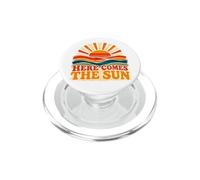 Here Comes The Sun Fun Summer Sunrise Retro Art Graphic PopSockets PopGrip for MagSafe