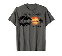 Here Comes The Sun Guitar Sunset Silhouette Music Lover T-Shirt