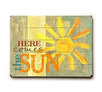 Here Comes The Sun Wood Sign Rustic Wood Sign Farmhouse Sign Plaque Welcome Sign For Craft Hanging Signs For Front Porch