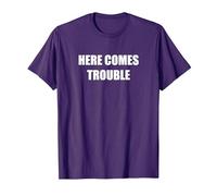 Here Comes Trouble T-Shirt, Men, Purple, 3XL
