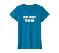 Here Comes Trouble T-Shirt, Women, Sapphire Blue, XX-Large