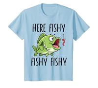 Here-Fishy Shirt Kids Toddler Boys Girls Bass Fishing T-Shirt
