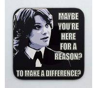 Here For A Reason - Annie from Life On Mars - Drinks Coaster - Hardboard - 9cm x 9cm - Gloss Finish