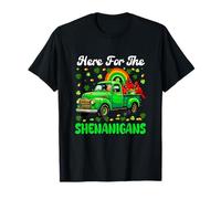 Here for Shenanigans Patrick's Day Cardinal Birds On Truck T-Shirt