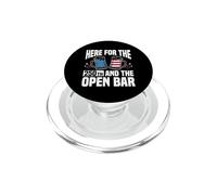 Here For The 250th And The Open Bar Patriotic 4th July PopSockets PopGrip for MagSafe