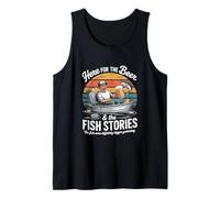 Here for The Beer and The Fish Stories Fishing Tank Top