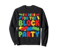 Here For The Block Party Birthday Block Building Brick Sweatshirt