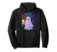 Here for The Boos Ghost Beer Halloween Costume Pullover Hoodie