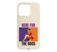 Here For The Boos Pinup Witch Halloween Party Case for iPhone 15 Pro Max