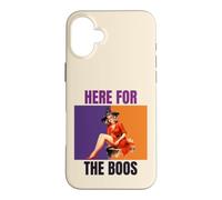 Here For The Boos Pinup Witch Halloween Party Case for iPhone 16 Plus