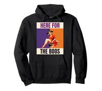 Here For The Boos Pinup Witch Halloween Party Pullover Hoodie