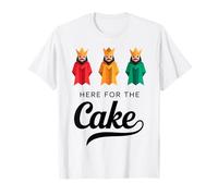 Here for The Cake Funny Pun Epiphany Three Kings Day T-Shirt